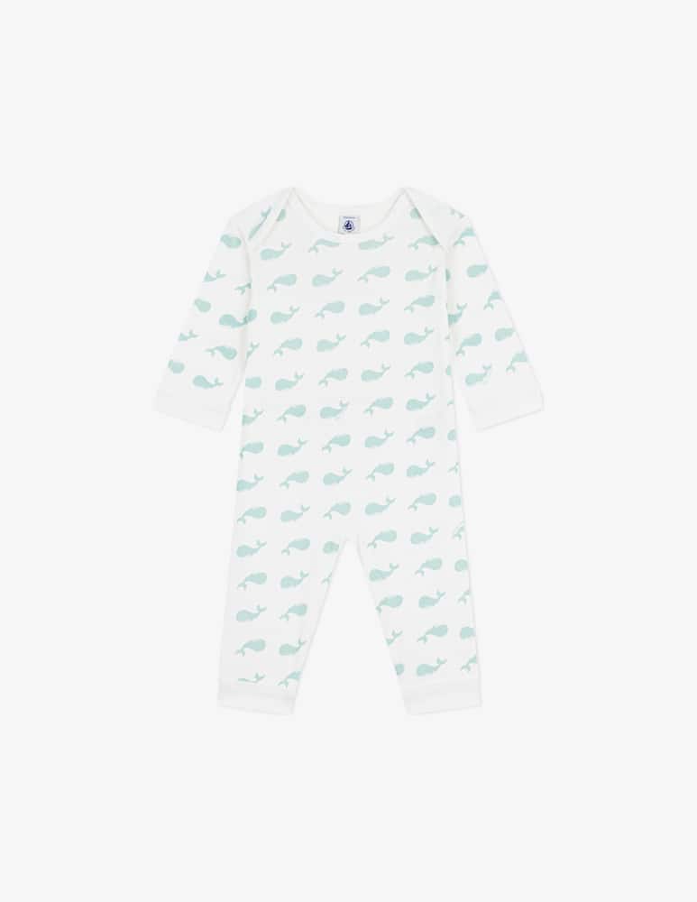 rinascente Petit Bateau Whale print sleepsuit