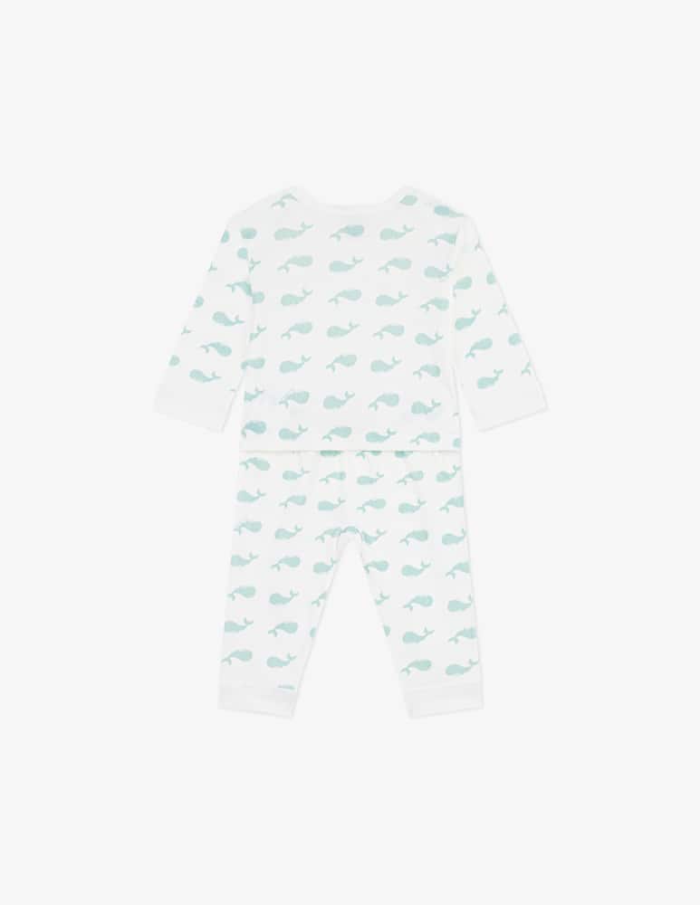 rinascente Petit Bateau Whale print sleepsuit