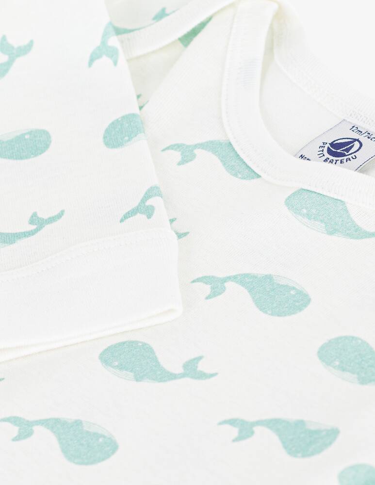 rinascente Petit Bateau Whale print sleepsuit