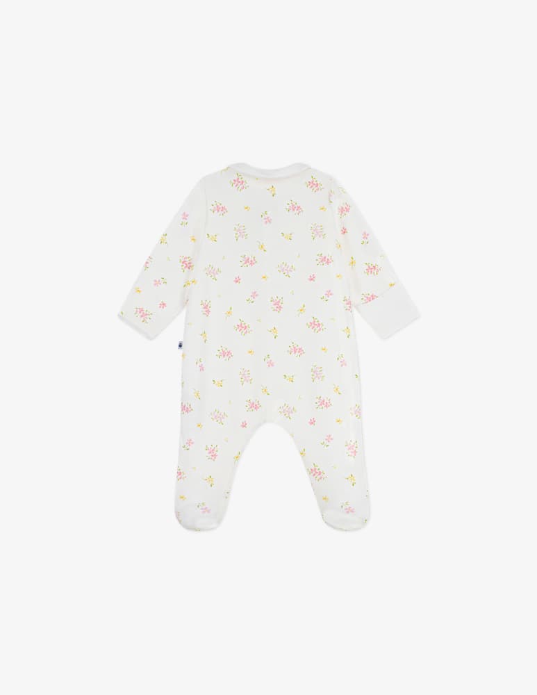 rinascente Petit Bateau Floral zip sleepsuit