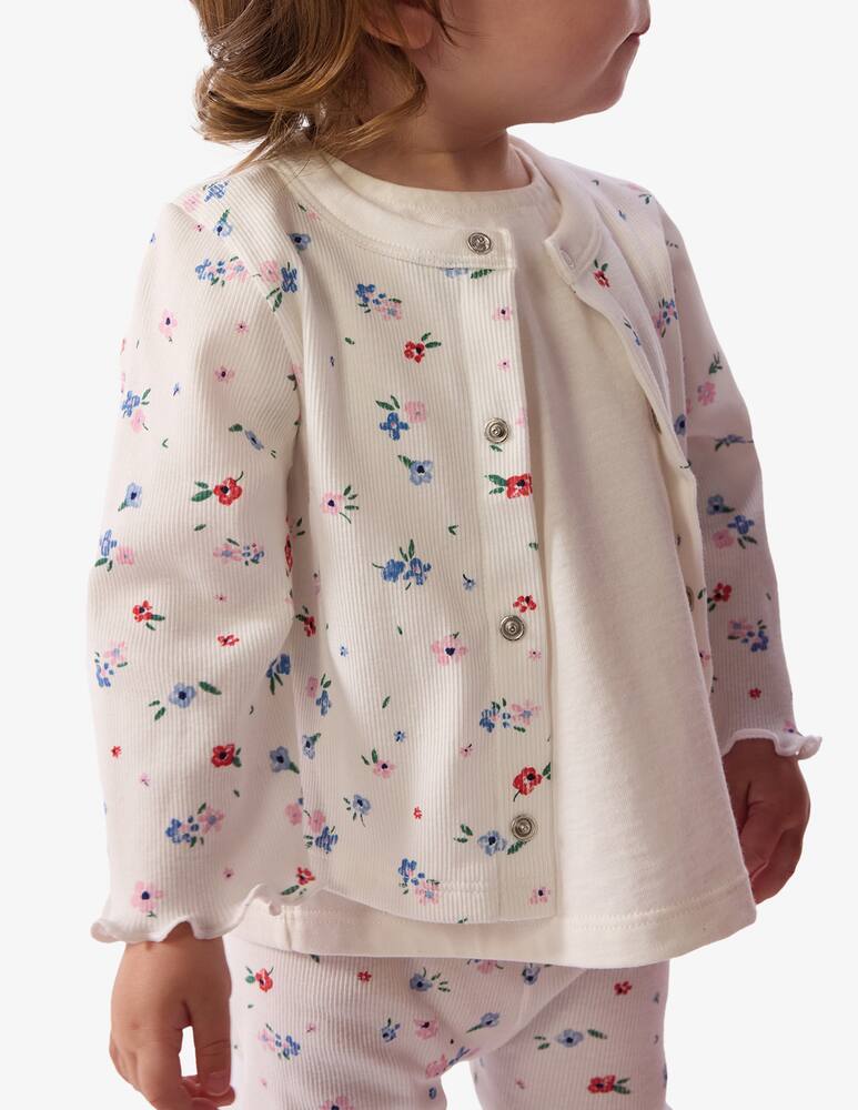 Petit Bateau Cardigan floreale - immagine 2 Petit Bateau Cardigan floreale - immagine 2