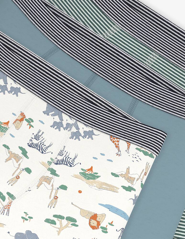 rinascente Petit Bateau Safari print boxers set 3
