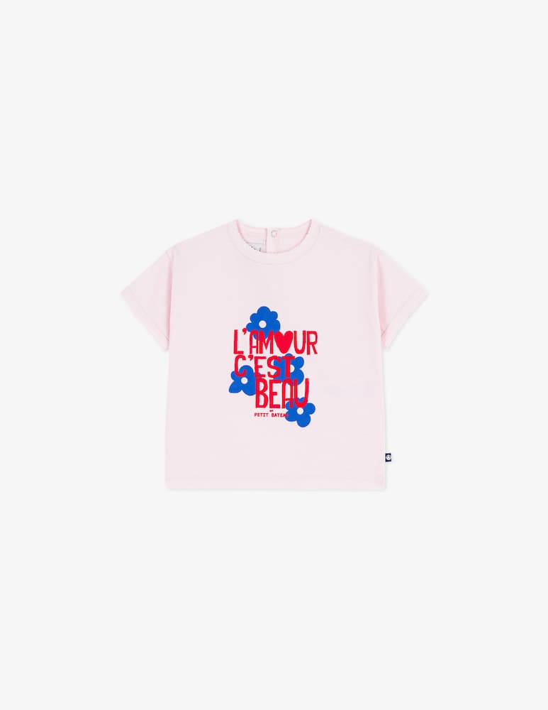 Petit Bateau T-shirt stampa L'amour - immagine 1 Petit Bateau T-shirt stampa L'amour - immagine 1