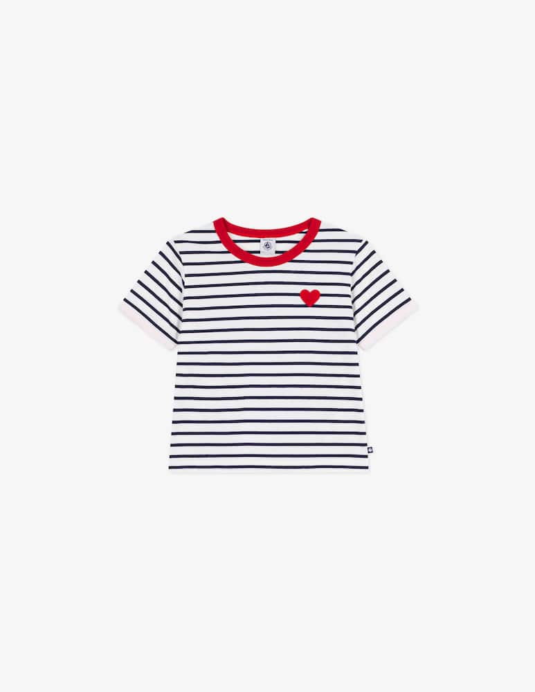 rinascente Petit Bateau T-shirt righe con cuore