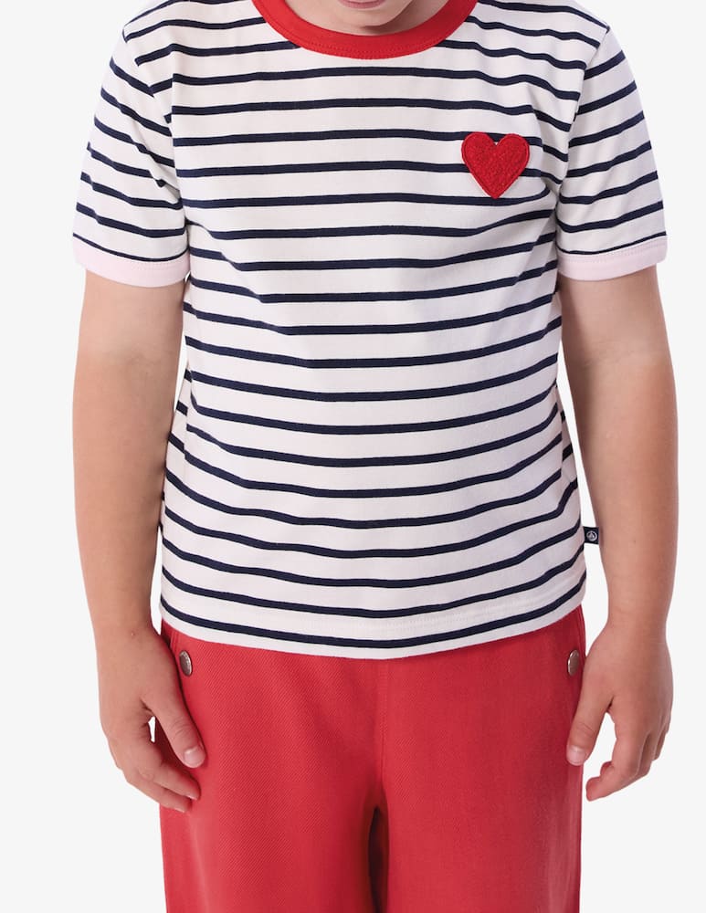 rinascente Petit Bateau T-shirt righe con cuore