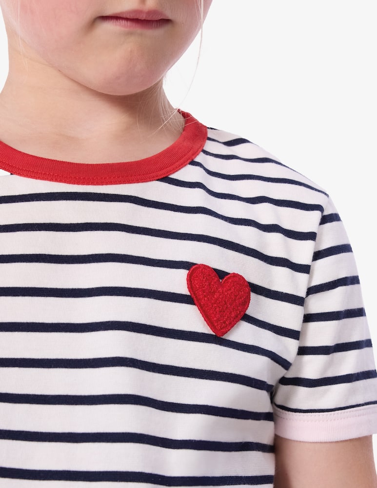 rinascente Petit Bateau T-shirt righe con cuore