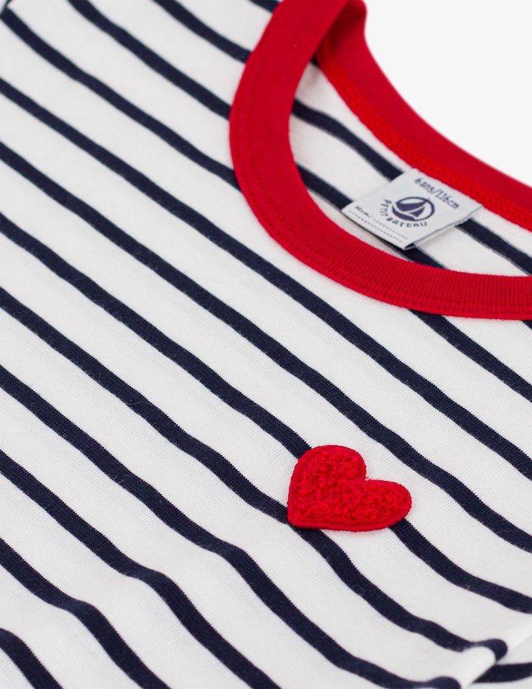 rinascente Petit Bateau T-shirt righe con cuore