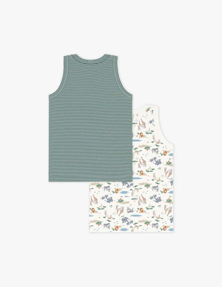 rinascente Petit Bateau Safari print vests