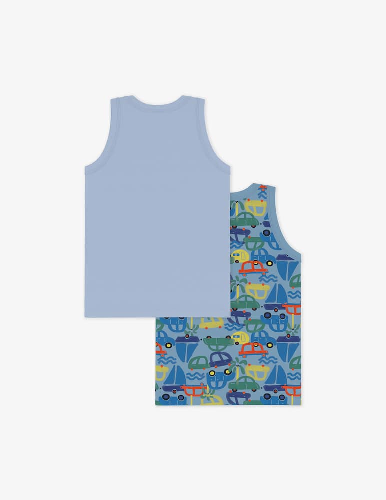 rinascente Petit Bateau Car print sleeveless top