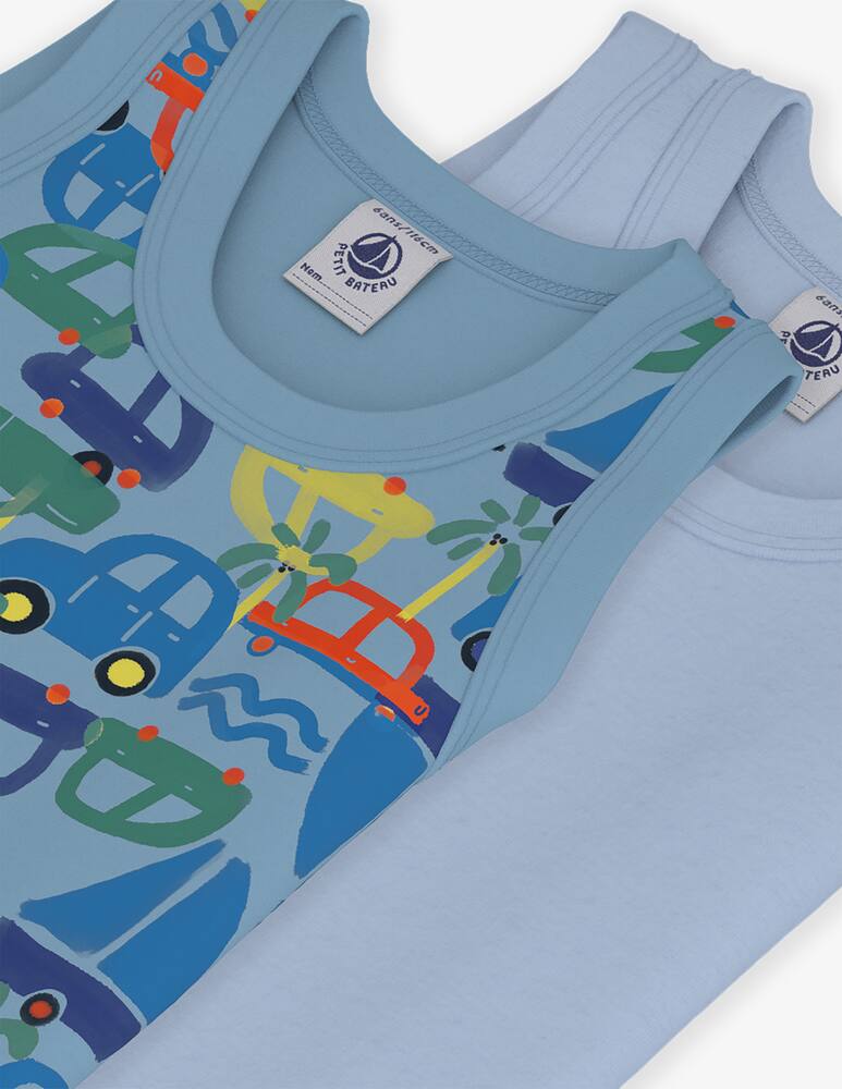 rinascente Petit Bateau Car print sleeveless top