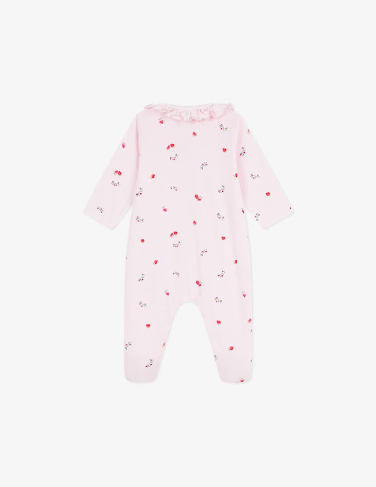 rinascente Petit Bateau Ruffled floral sleepsuit