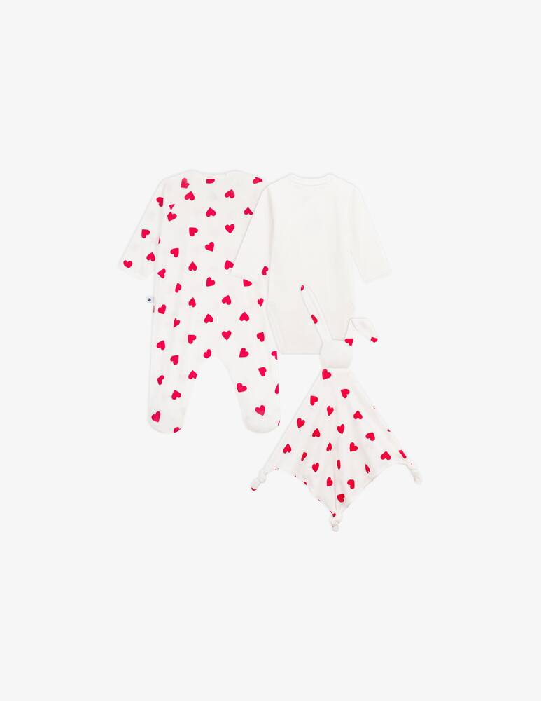 rinascente Petit Bateau Heart print sleepsuit set