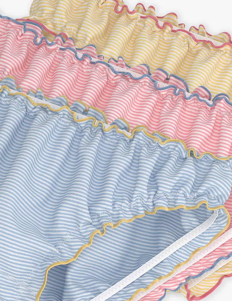 rinascente Petit Bateau Striped ruffle culottes