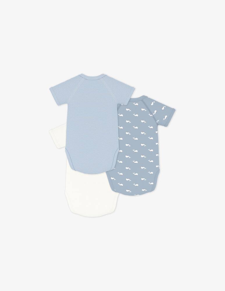 rinascente Petit Bateau Whale print bodysuit set 3
