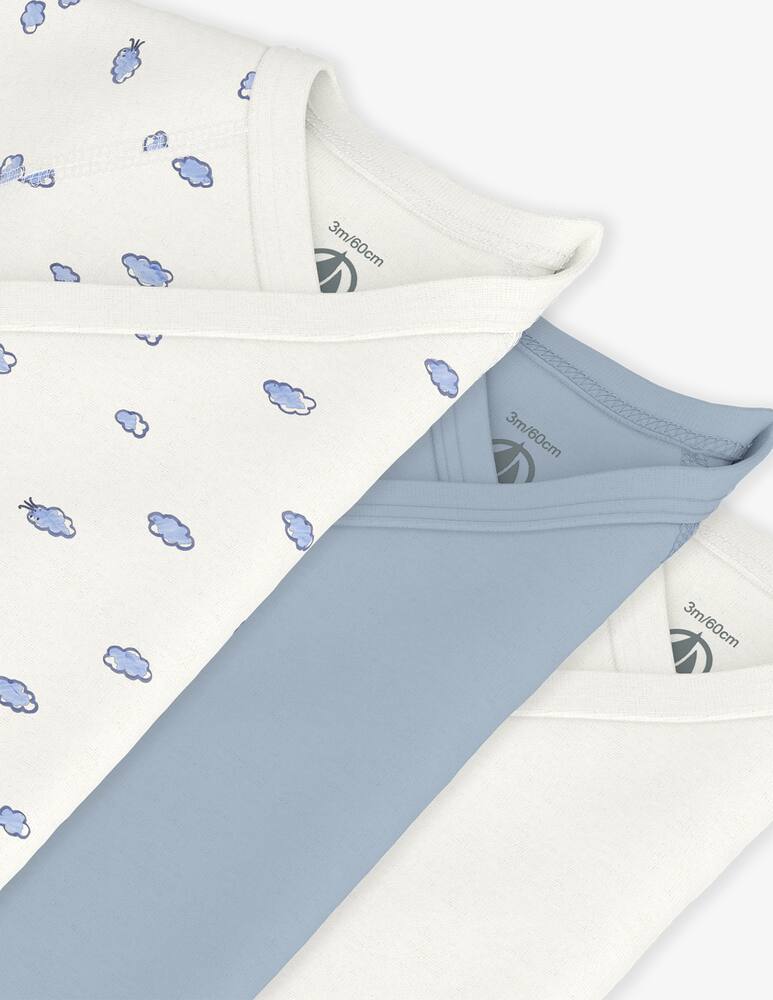 rinascente Petit Bateau Set 3 body incrociato cotone