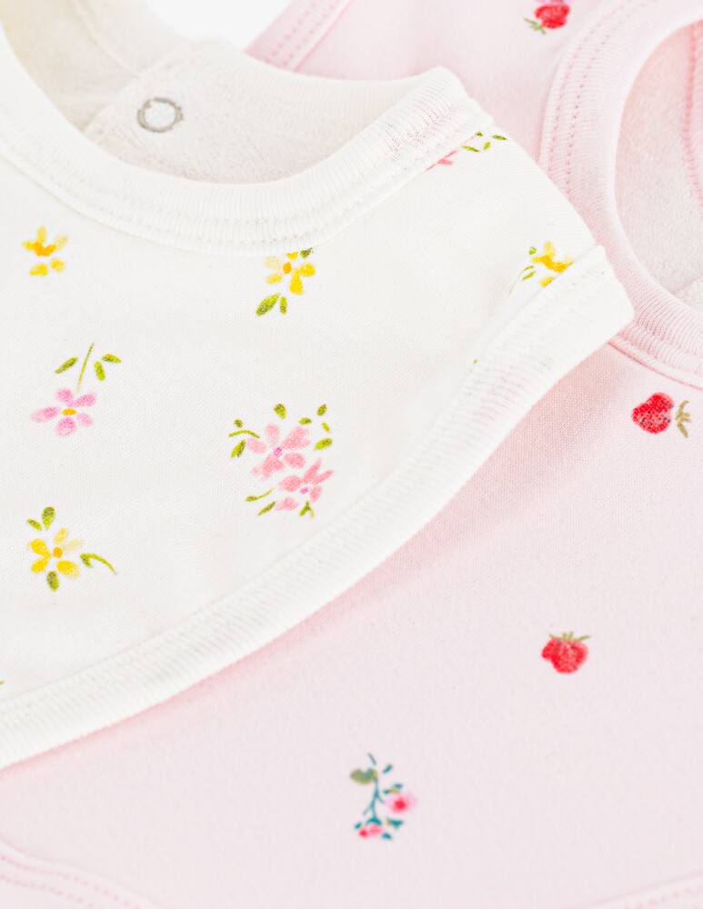 rinascente Petit Bateau Floral print bib set 2