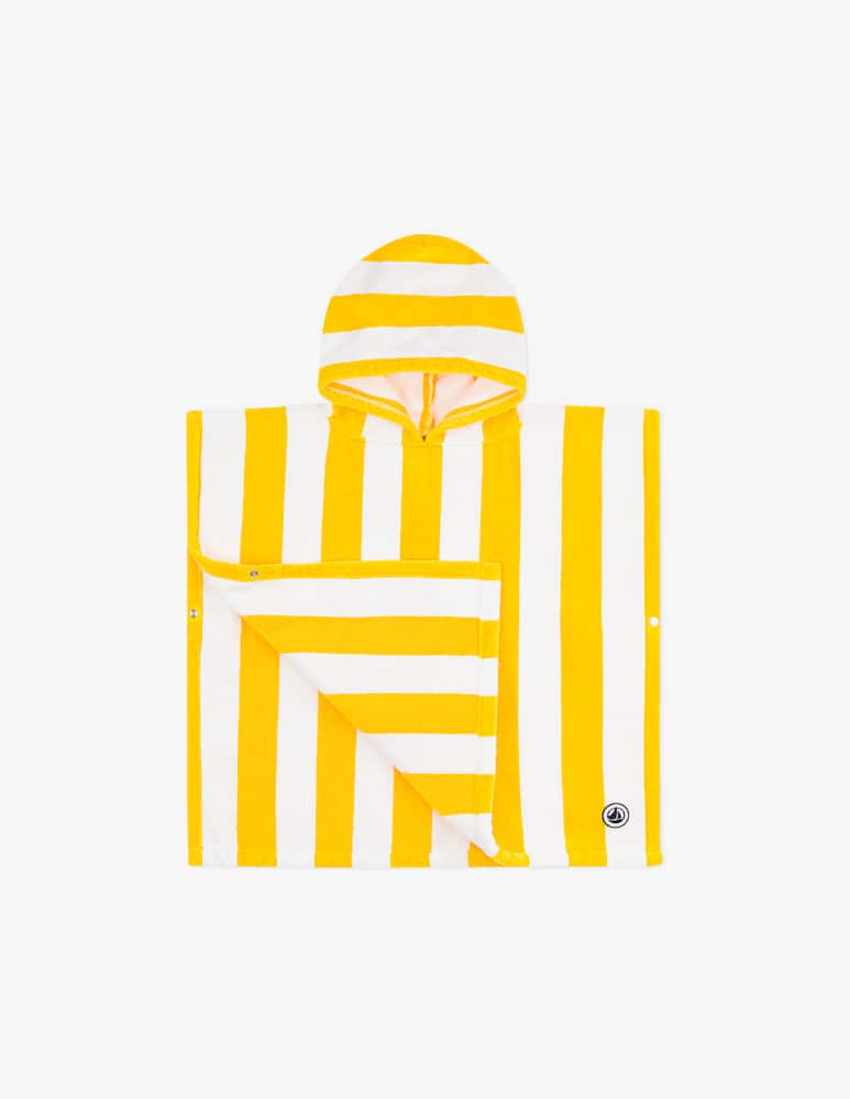 rinascente Petit Bateau Striped hooded poncho