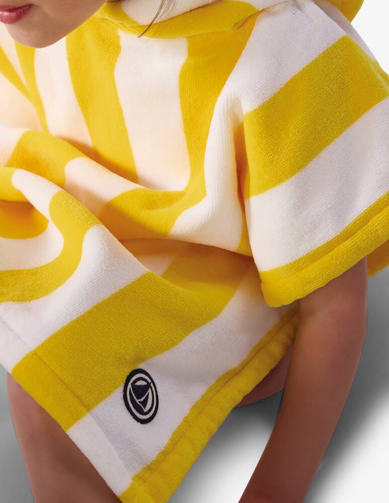 rinascente Petit Bateau Striped hooded poncho