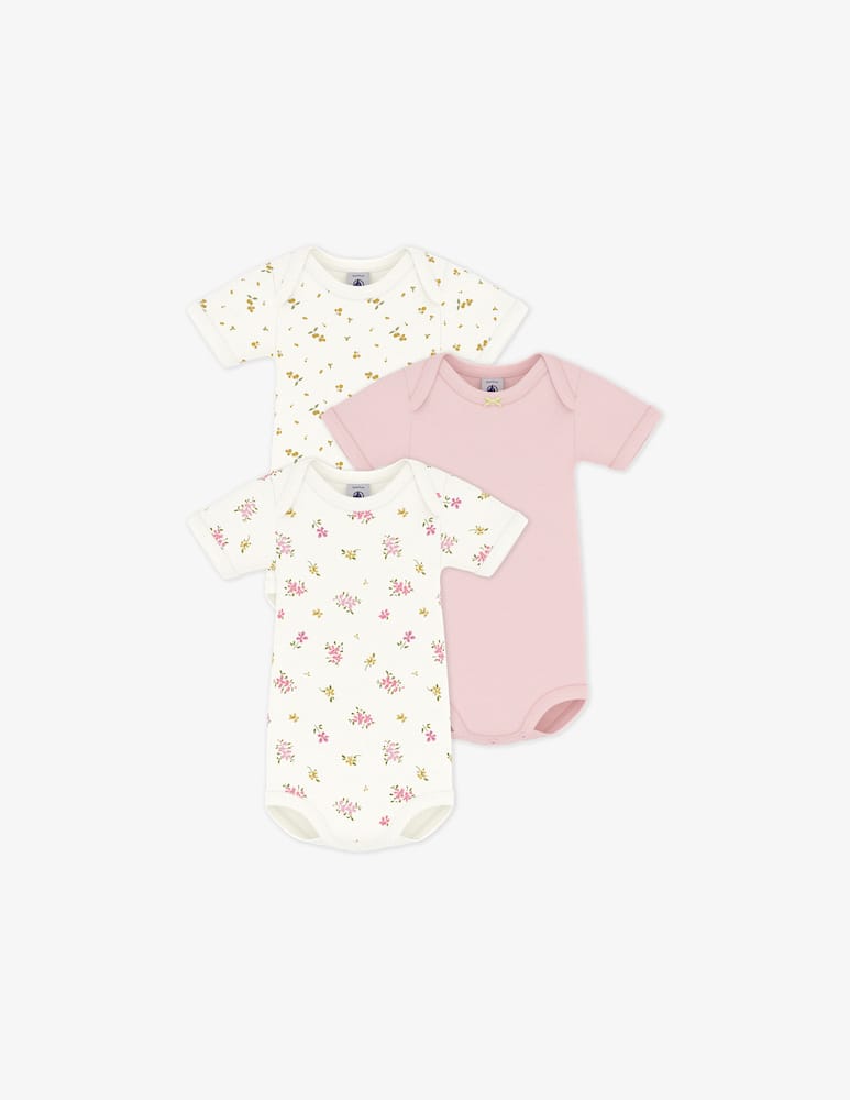 Petit Bateau Body a maniche corte set 3 - immagine 1 Petit Bateau Body a maniche corte set 3 - immagine 1