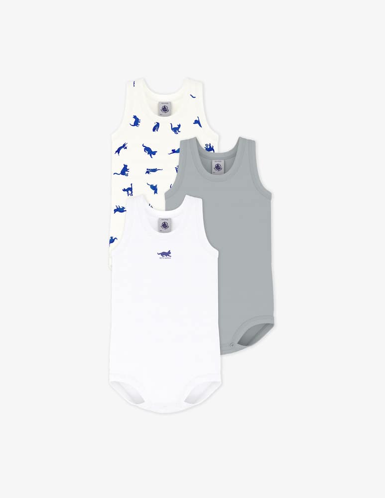rinascente Petit Bateau Dino print bodysuit set 3