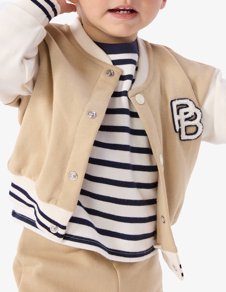 rinascente Petit Bateau Teddy varsity jacket