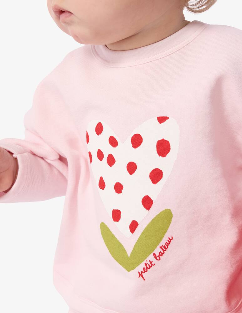 rinascente Petit Bateau Heart print sweatshirt