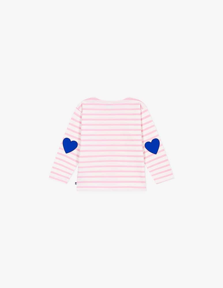rinascente Petit Bateau Mariniere heart patch t-shirt