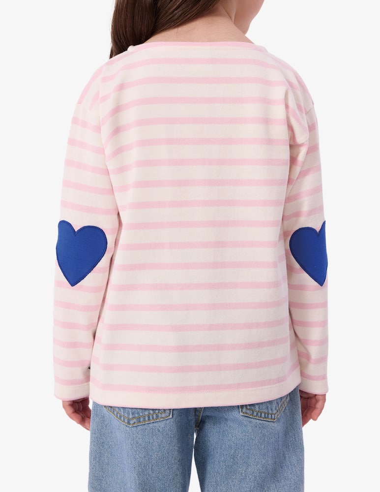 rinascente Petit Bateau Mariniere heart patch t-shirt