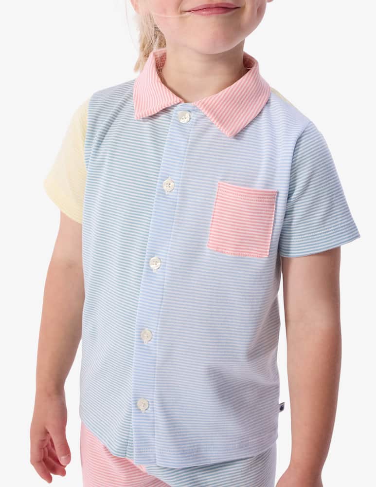 Petit Bateau Pigiama a righe multicolor - immagine 2