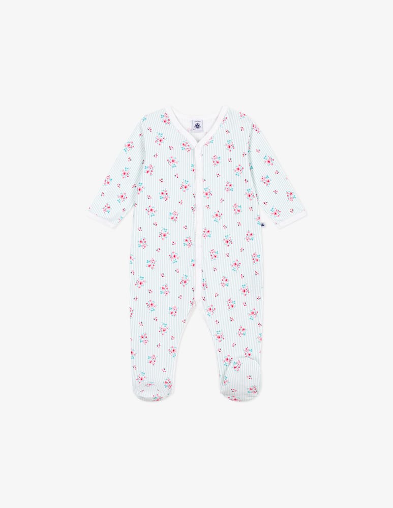 rinascente Petit Bateau Floral sleepsuit