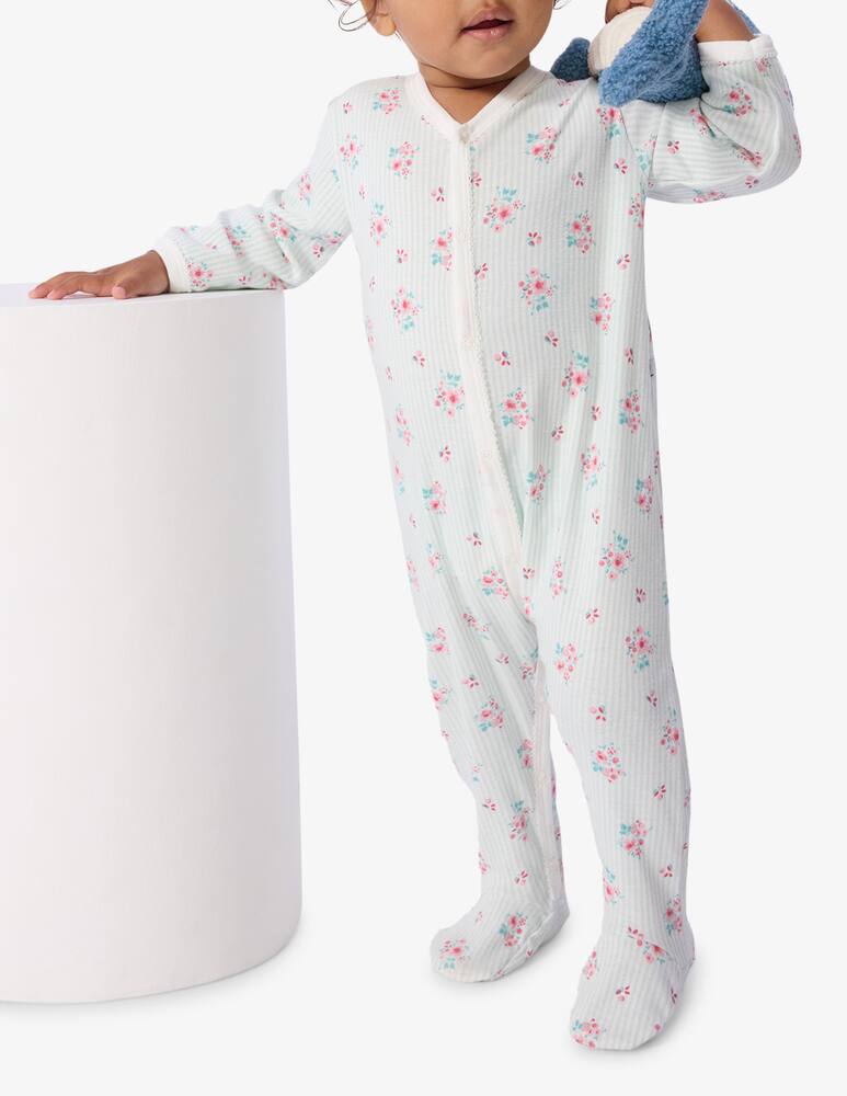 rinascente Petit Bateau Floral sleepsuit