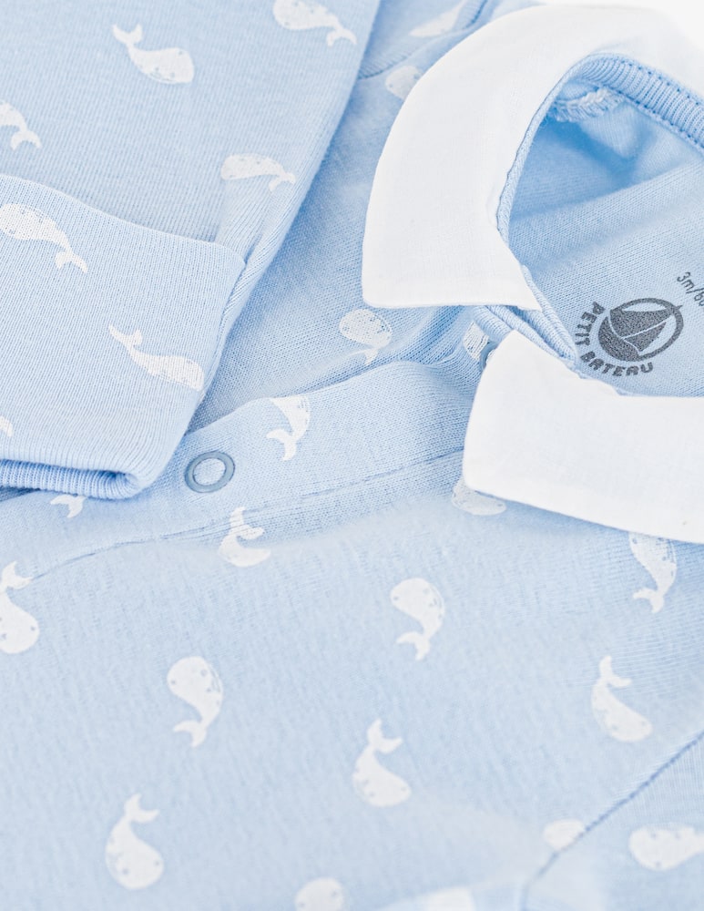 rinascente Petit Bateau Whale print sleepsuit