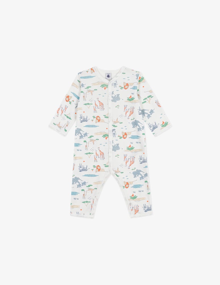 Petit Bateau Jungle print sleepsuit - picture 1 Petit Bateau Jungle print sleepsuit - picture 1