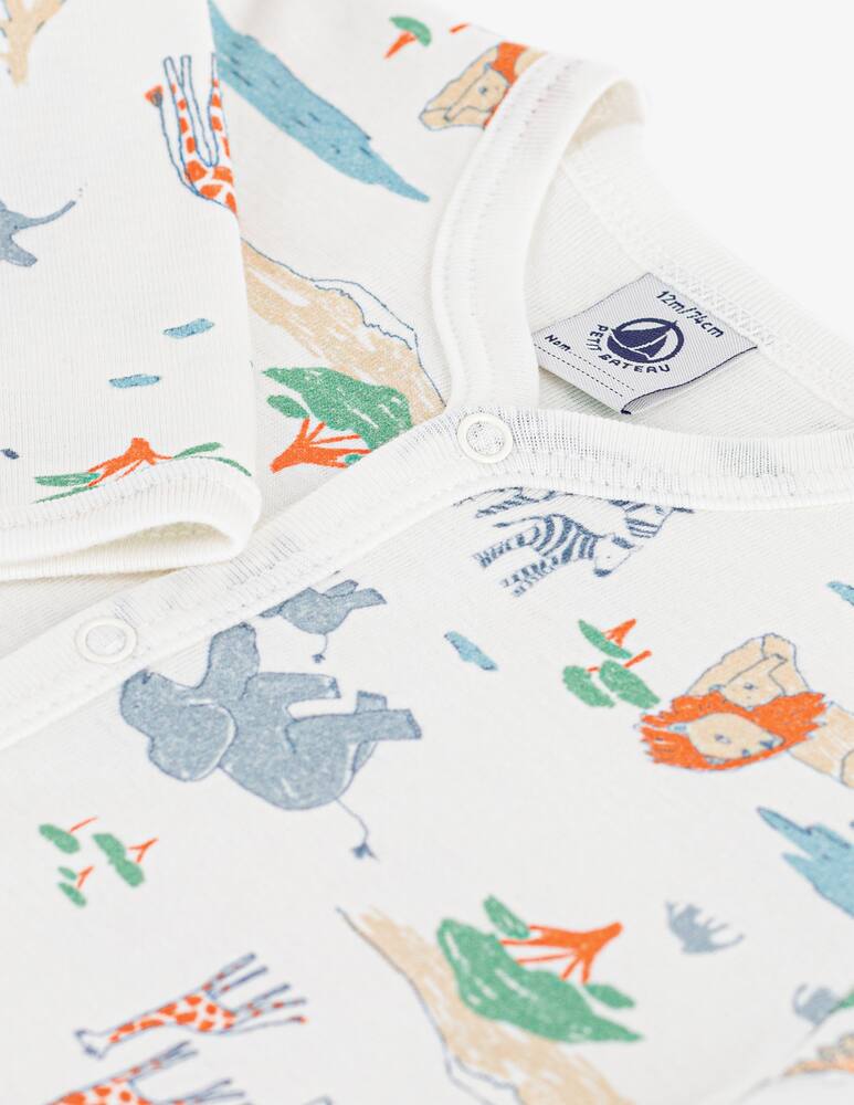 Petit Bateau Jungle print sleepsuit - picture 3 Petit Bateau Jungle print sleepsuit - picture 3