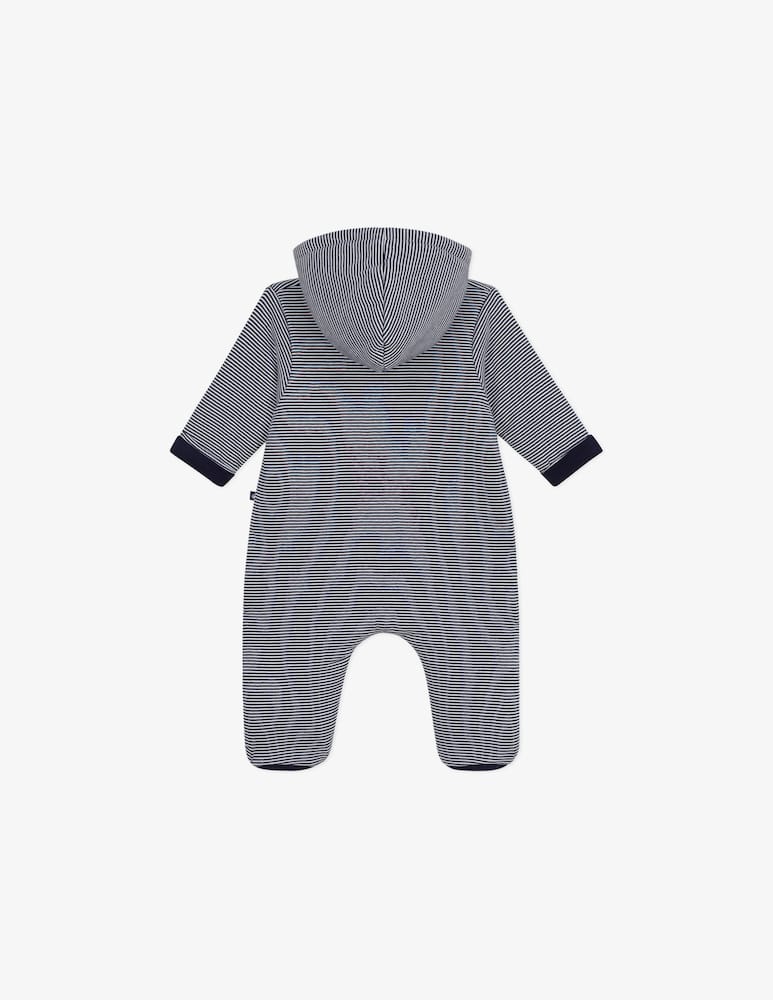 rinascente Petit Bateau Hooded striped sleepsuit