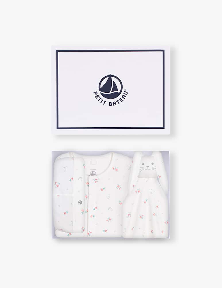 Petit Bateau Set neonato con cappello e doudou - immagine 2 Petit Bateau Set neonato con cappello e doudou - immagine 2