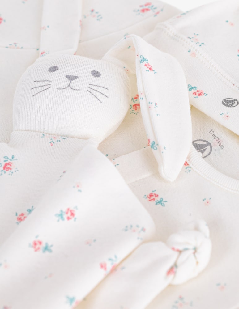 Petit Bateau Set neonato con cappello e doudou - immagine 4 Petit Bateau Set neonato con cappello e doudou - immagine 4