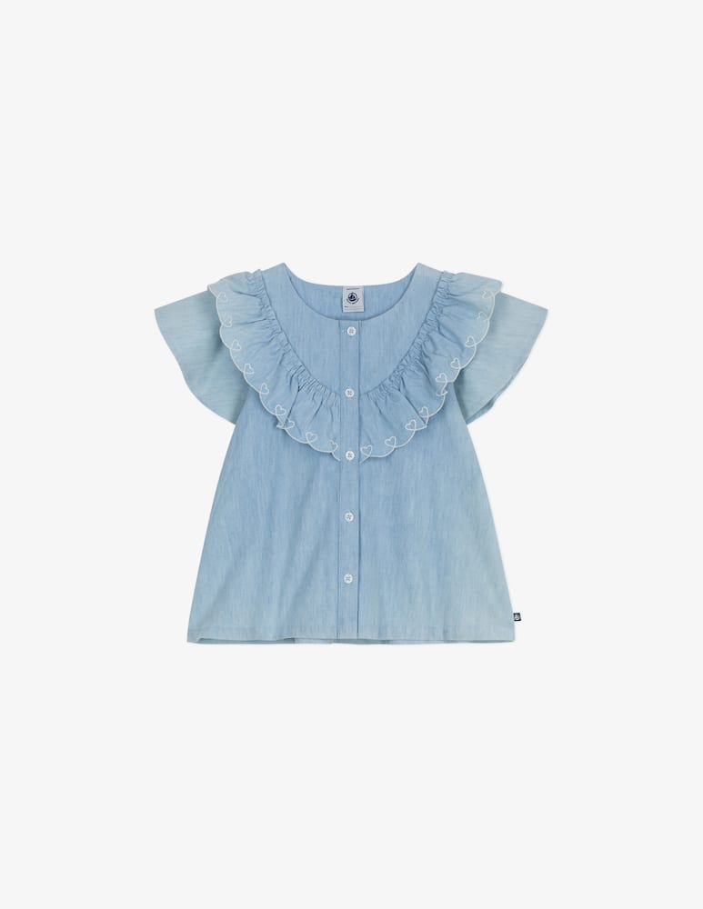 rinascente Petit Bateau Ruffle heart blouse
