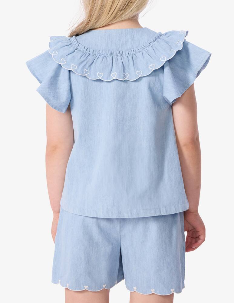 rinascente Petit Bateau Ruffle heart blouse