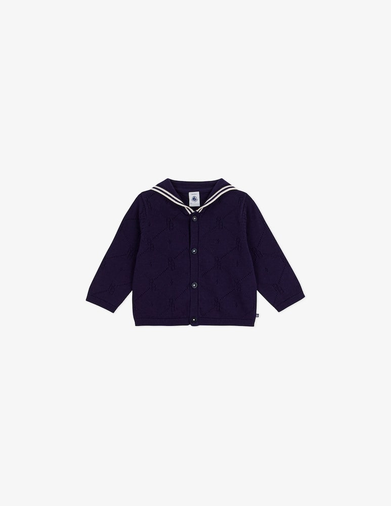 rinascente Petit Bateau Sailor collar cardigan