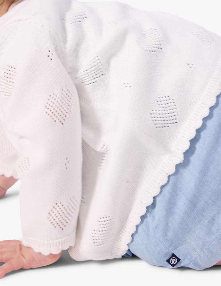 Petit Bateau Cardigan marshmallow - immagine 2 Petit Bateau Cardigan marshmallow - immagine 2