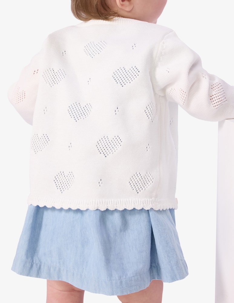 Petit Bateau Cardigan marshmallow - immagine 4 Petit Bateau Cardigan marshmallow - immagine 4
