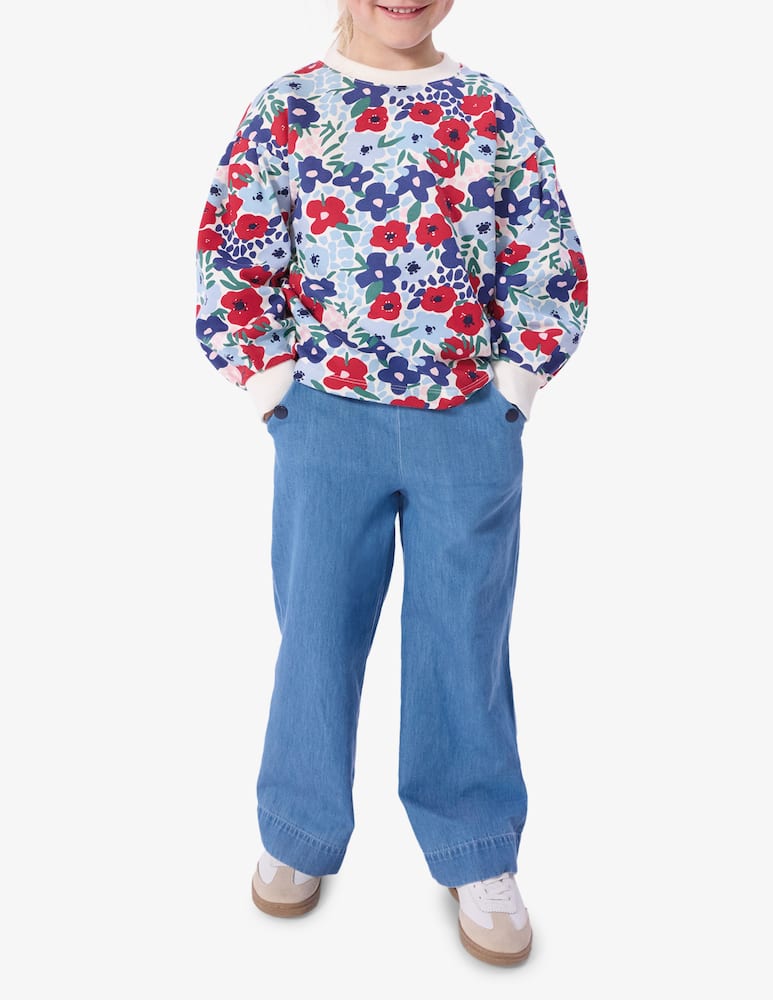 rinascente Petit Bateau Wide-leg denim trousers