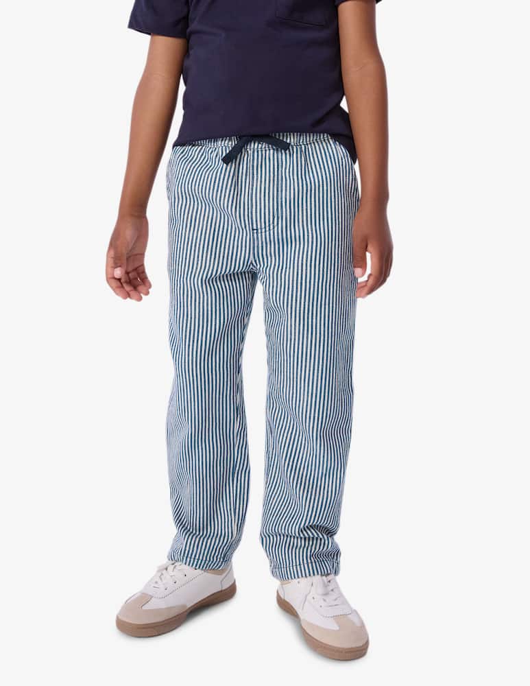rinascente Petit Bateau Striped cotton trousers