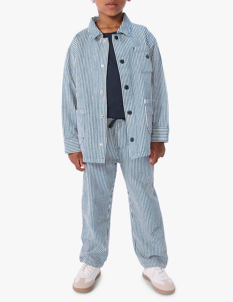 rinascente Petit Bateau Striped cotton trousers