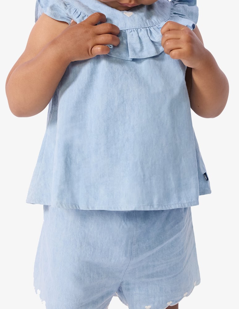 rinascente Petit Bateau Ruffle neck blouse