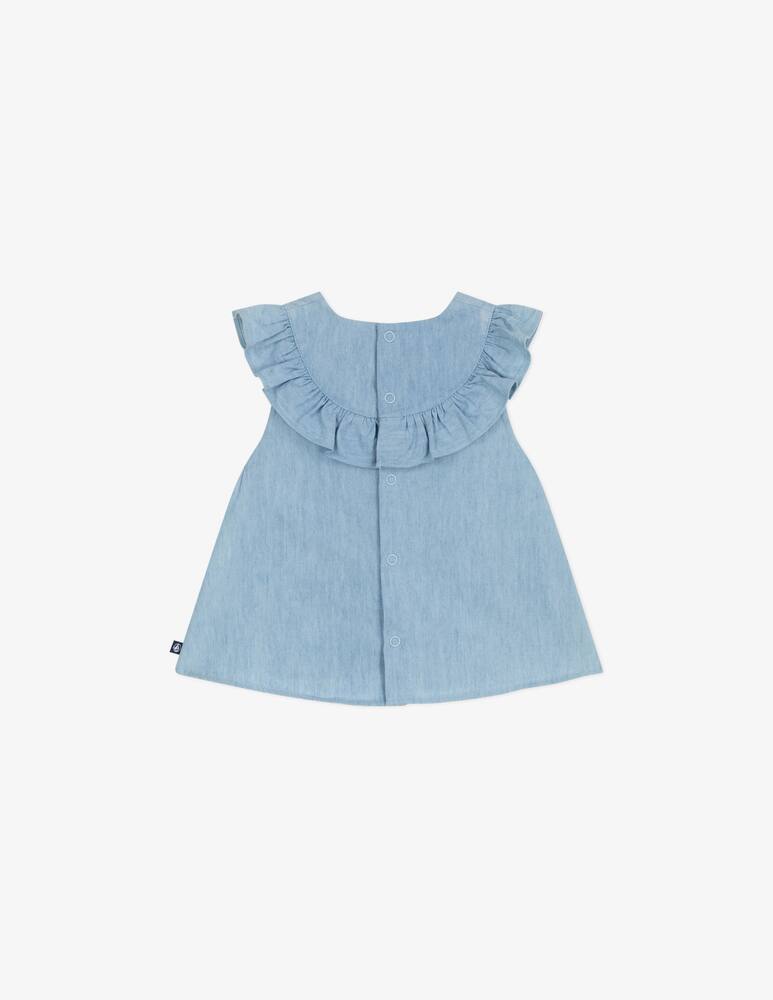 Petit Bateau Ruffle neck blouse - picture 3 Petit Bateau Ruffle neck blouse - picture 3