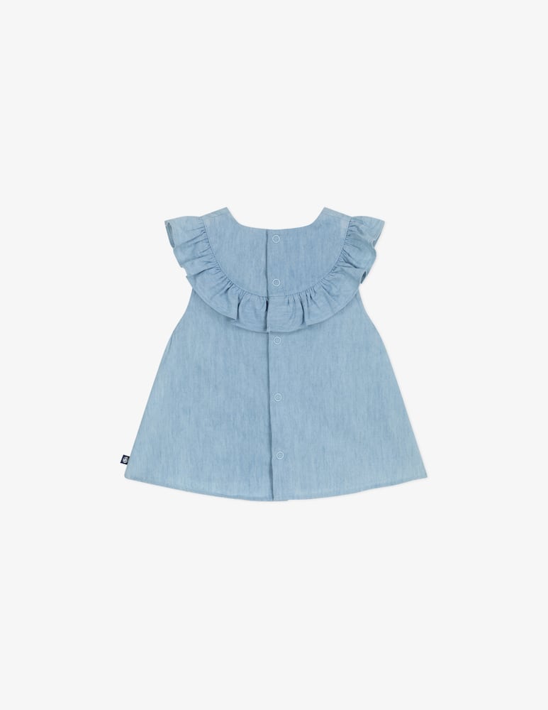 rinascente Petit Bateau Ruffle neck blouse