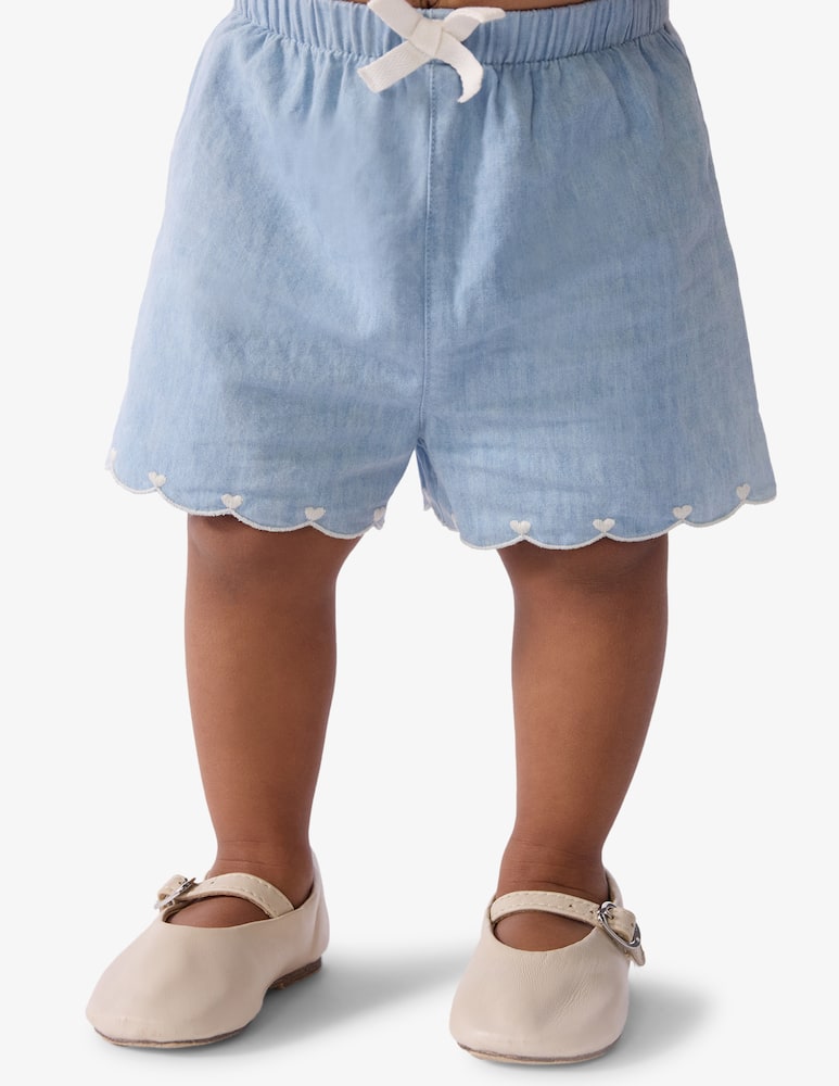 Petit Bateau Scalloped bow shorts - picture 2