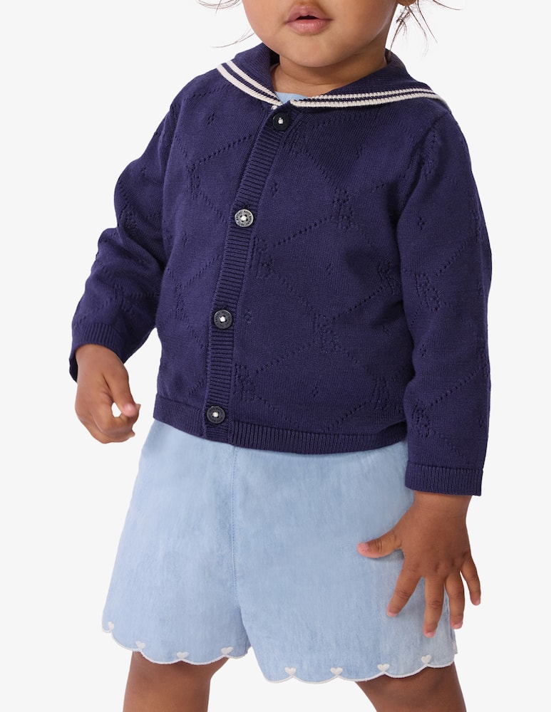 Petit Bateau Scalloped bow shorts - picture 4